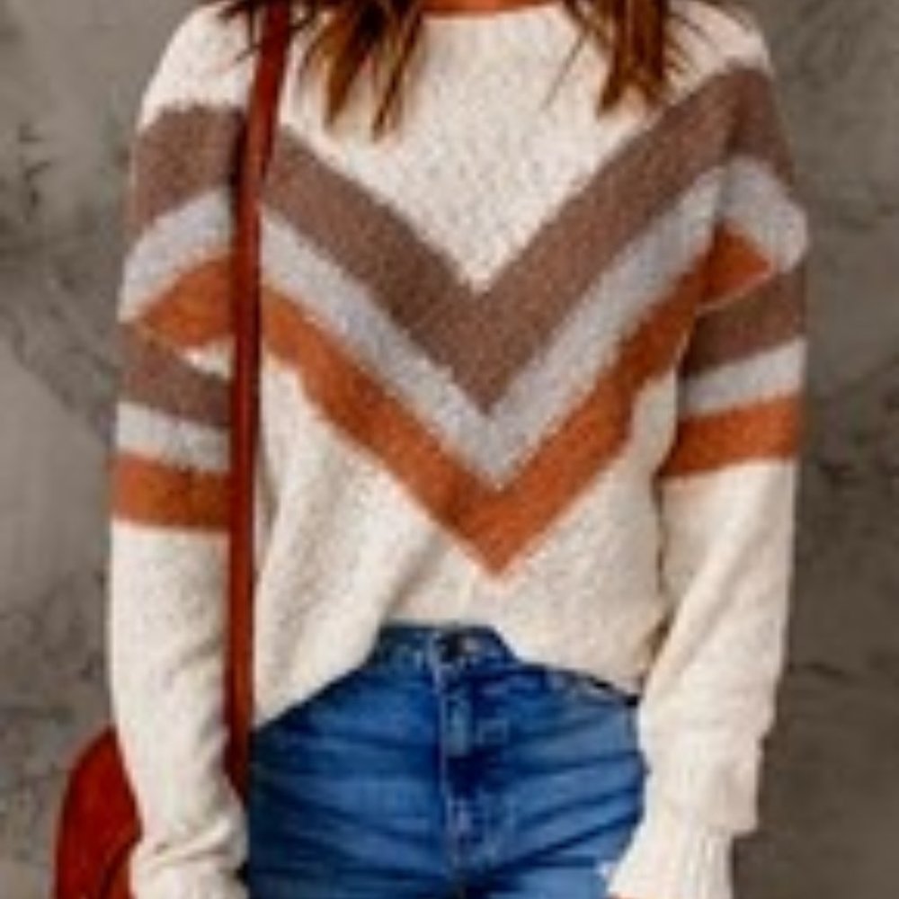 Autumn Chevron Pullover Sweater